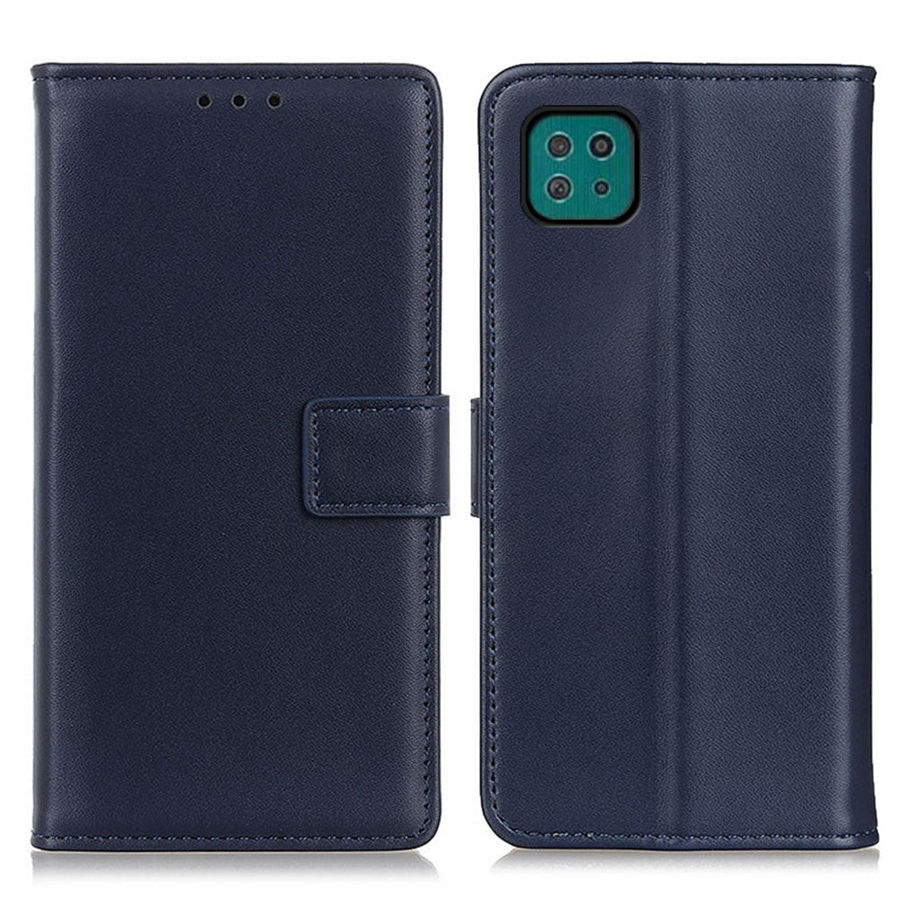 Fuld Beskyttelse Magnetisk Lås Design Læder Mobiltelefon Pung Stander Etui til Samsung Galaxy A22 5G (EU-version)