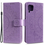 Præget Mandala Blomst Pung Læder Etui til Samsung Galaxy A22 4G (EU Version)