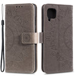 Præget Mandala Blomst Pung Læder Etui til Samsung Galaxy A22 4G (EU Version)
