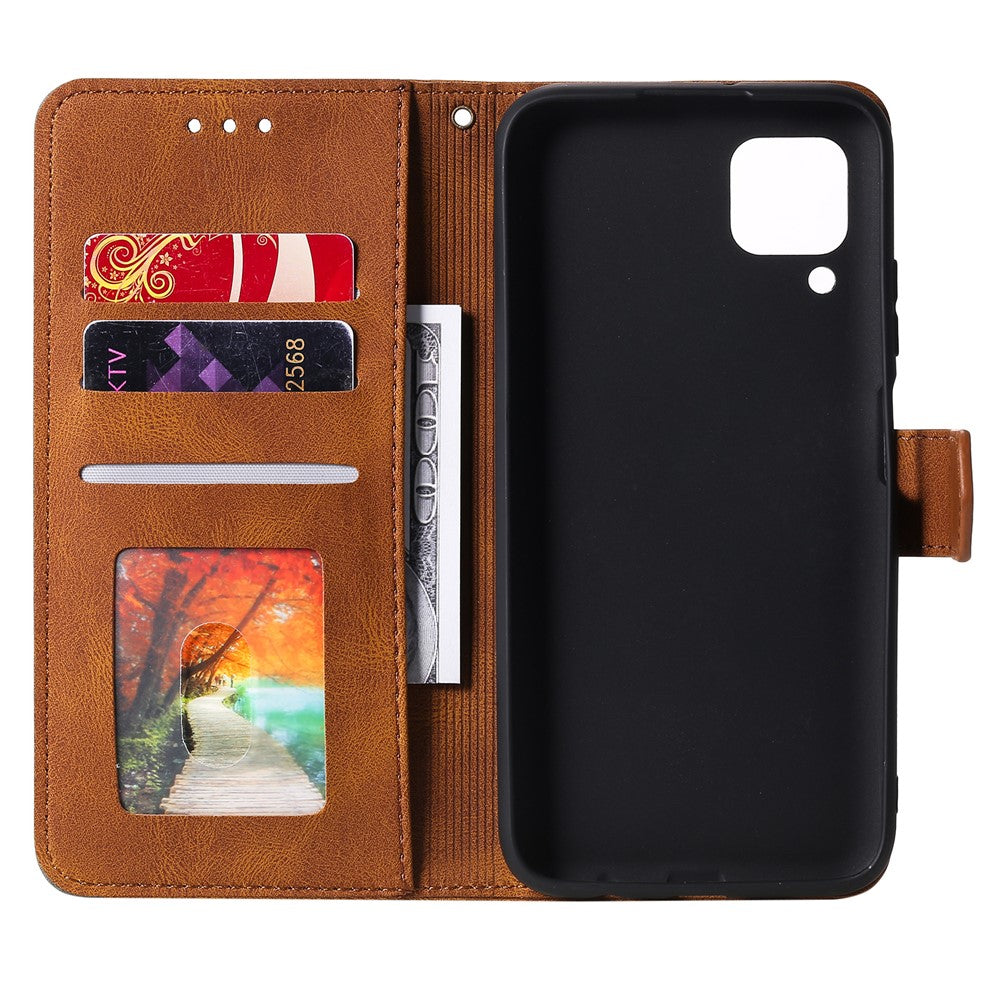 Splicing Stitching Skin-touch PU Leather Case Stand Protector Cover for Samsung Galaxy A22 4G (EU Version)
