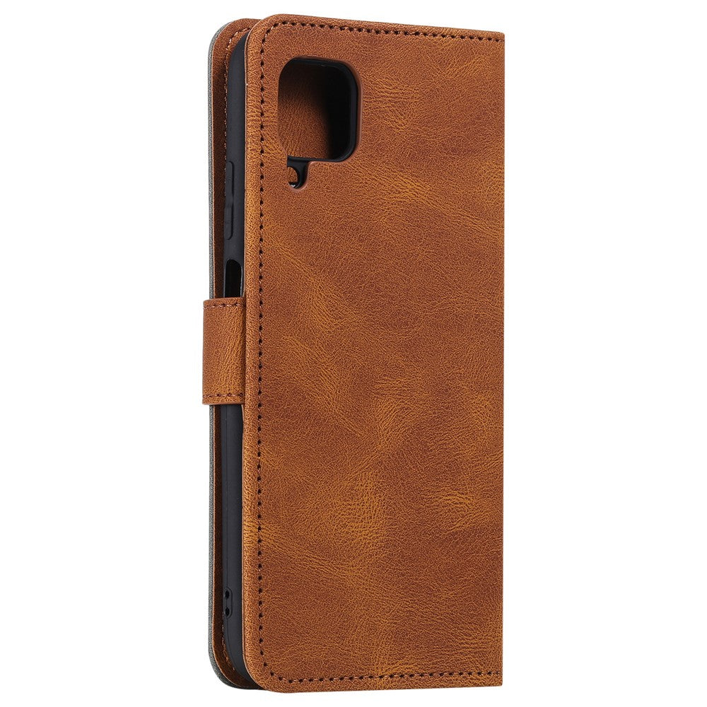 Splicing Stitching Skin-touch PU Leather Case Stand Protector Cover for Samsung Galaxy A22 4G (EU Version)