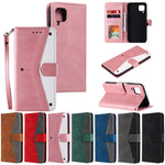 Splicing Stitching Skin-touch PU Leather Case Stand Protector Cover for Samsung Galaxy A22 4G (EU Version)