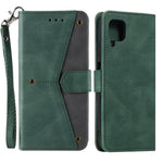 Splicing Stitching Skin-touch PU Leather Case Stand Protector Cover for Samsung Galaxy A22 4G (EU Version)