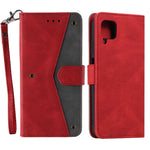 Splicing Stitching Skin-touch PU Leather Case Stand Protector Cover for Samsung Galaxy A22 4G (EU Version)