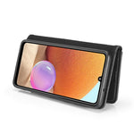 DG.MING Detachable 2-in-1 Leather Wallet TPU Case for Samsung Galaxy A32 4G (EU Version) Cover