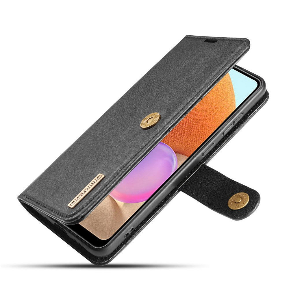 DG.MING Detachable 2-in-1 Leather Wallet TPU Case for Samsung Galaxy A32 4G (EU Version) Cover
