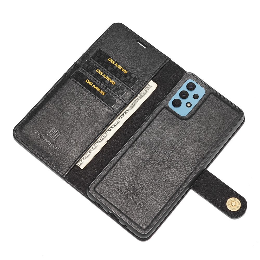 DG.MING Detachable 2-in-1 Leather Wallet TPU Case for Samsung Galaxy A32 4G (EU Version) Cover