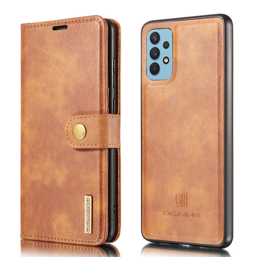 DG.MING Detachable 2-in-1 Leather Wallet TPU Case for Samsung Galaxy A32 4G (EU Version) Cover