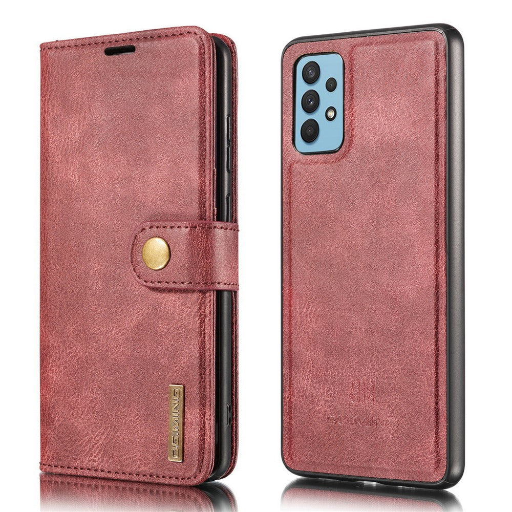 DG.MING Detachable 2-in-1 Leather Wallet TPU Case for Samsung Galaxy A32 4G (EU Version) Cover