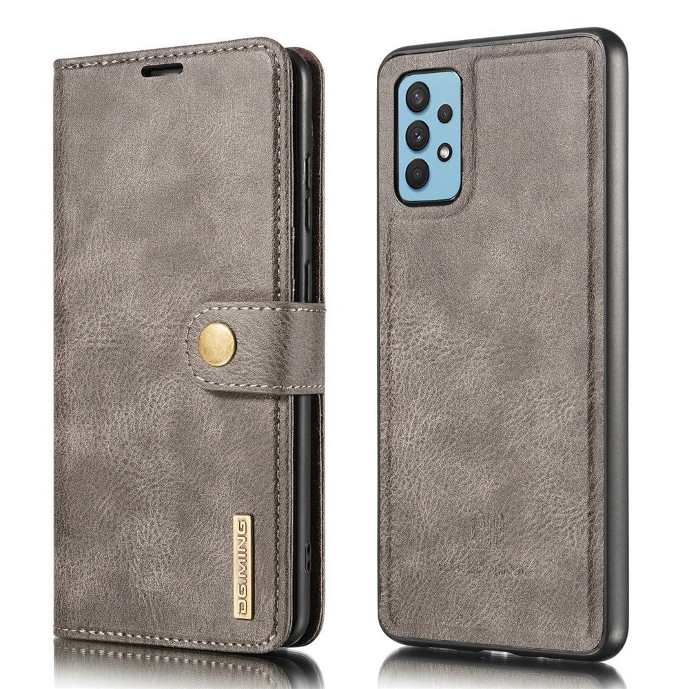 DG.MING Detachable 2-in-1 Leather Wallet TPU Case for Samsung Galaxy A32 4G (EU Version) Cover