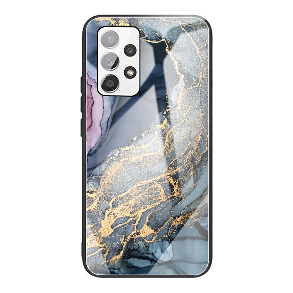 Shockproof Marble Pattern Tempered Glass + TPU Phone Case for Samsung Galaxy A32 4G (EU Version)