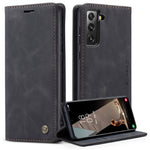 CASEME 013-serien til Samsung Galaxy S21 FE Pung Stander Cover Automatisk Sugefunktion Læder Etui