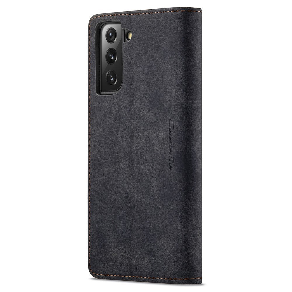 CASEME 013-serien til Samsung Galaxy S21 FE Pung Stander Cover Automatisk Sugefunktion Læder Etui
