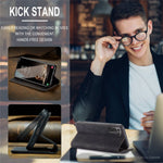 CASEME 013-serien til Samsung Galaxy S21 FE Pung Stander Cover Automatisk Sugefunktion Læder Etui