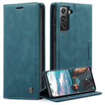 CASEME 013-serien til Samsung Galaxy S21 FE Pung Stander Cover Automatisk Sugefunktion Læder Etui