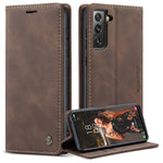CASEME 013-serien til Samsung Galaxy S21 FE Pung Stander Cover Automatisk Sugefunktion Læder Etui