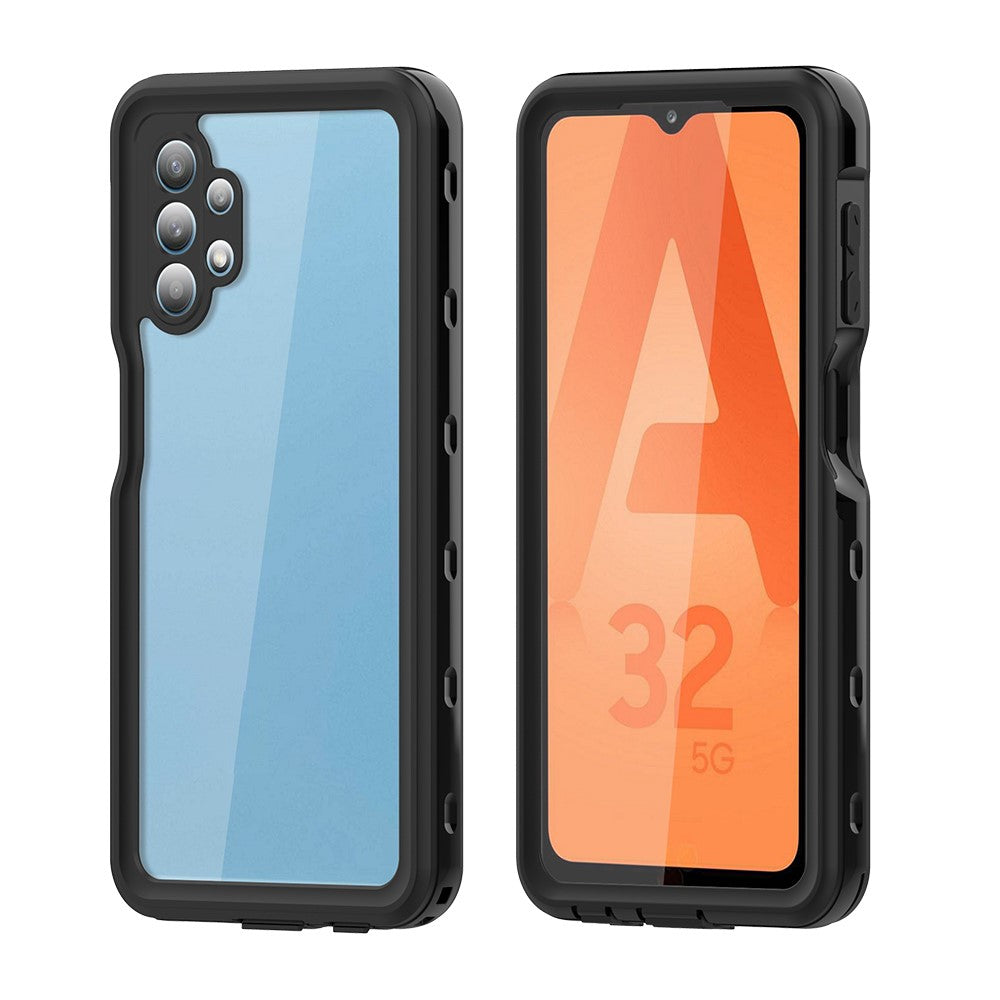 SHELLBOX Vandtæt Full Body Cover IP68 Vandtæt Telefoncover [Understøtter Fingeraftryksoplåsning] til Samsung Galaxy A32 5G/M32 5G