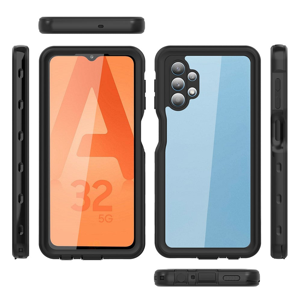 SHELLBOX Vandtæt Full Body Cover IP68 Vandtæt Telefoncover [Understøtter Fingeraftryksoplåsning] til Samsung Galaxy A32 5G/M32 5G