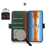 KHAZNEH Litchi Texture RFID Blocking Shockproof Leather Case Wallet Stand Cover for Samsung Galaxy A32 4G (EU Version)