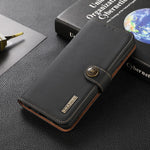 KHAZNEH Wallet Telefoncover Ægte Læder Telefoncover med RFID Anti-tyveri Swiping Design til Samsung Galaxy A32 4G