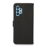 KHAZNEH Wallet Telefoncover Ægte Læder Telefoncover med RFID Anti-tyveri Swiping Design til Samsung Galaxy A32 4G