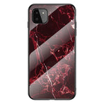 Marbling Pattern Design Anti-Scratch Tempered Glass Well-Protected Cell Phone Cover for Samsung Galaxy A22 5G (EU Version)