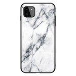 Marbling Pattern Design Anti-Scratch Tempered Glass Well-Protected Cell Phone Cover for Samsung Galaxy A22 5G (EU Version)