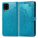 Embossed Mandala Flower PU Leather Case Stand Wallet for Samsung Galaxy A22 4G (EU Version)