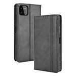 Vintage Style Phone Case Magnetic Closure Leather Cover with Wallet Stand for Samsung Galaxy A22 5G (EU Version)