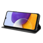 Vintage Style Phone Case Magnetic Closure Leather Cover with Wallet Stand for Samsung Galaxy A22 5G (EU Version)