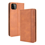 Vintage Style Phone Case Magnetic Closure Leather Cover with Wallet Stand for Samsung Galaxy A22 5G (EU Version)