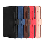 Multiple Card Slots Design Leather Phone Case with Stand for Samsung Galaxy A22 5G (EU Version) with Separated Card Pocket