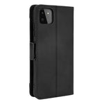 Multiple Card Slots Design Leather Phone Case with Stand for Samsung Galaxy A22 5G (EU Version) with Separated Card Pocket