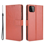 Crazy Horse Skin Leather Shell with Wallet Stand Design for Samsung Galaxy A22 5G (EU Version)