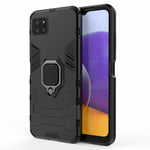 Cool Guard 2-i-1 Ring Holder Støtteben PC TPU Hybrid Cover til Samsung Galaxy A22 5G (EU Version)