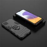 Cool Guard 2-i-1 Ring Holder Støtteben PC TPU Hybrid Cover til Samsung Galaxy A22 5G (EU Version)
