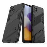 Foldable Kickstand PC + TPU Hybrid Phone Cover Back Case for Samsung Galaxy A22 5G (EU Version)