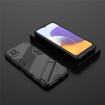 Foldable Kickstand PC + TPU Hybrid Phone Cover Back Case for Samsung Galaxy A22 5G (EU Version)