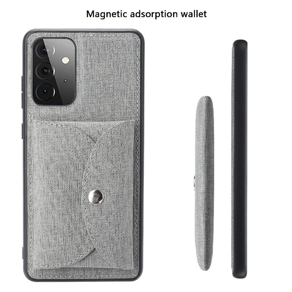 VILI T Series Magnetic-Absorption Wallet Shockproof Leather Cell Phone Case Shell for Samsung Galaxy A72 4G/5G