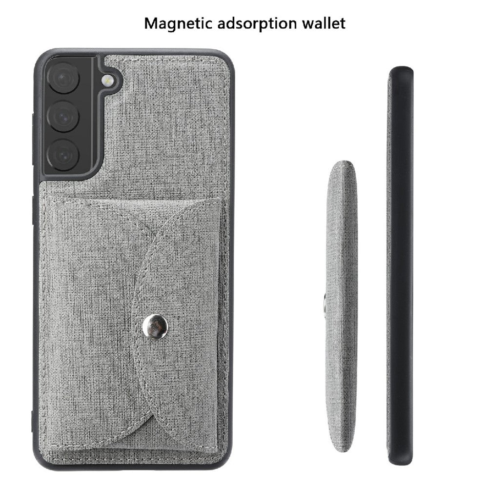 VILI T Series Magnetic Absorption Wallet Design Anti-Fall Leather Mobile Phone Case Cover for Samsung Galaxy S21 5G/4G