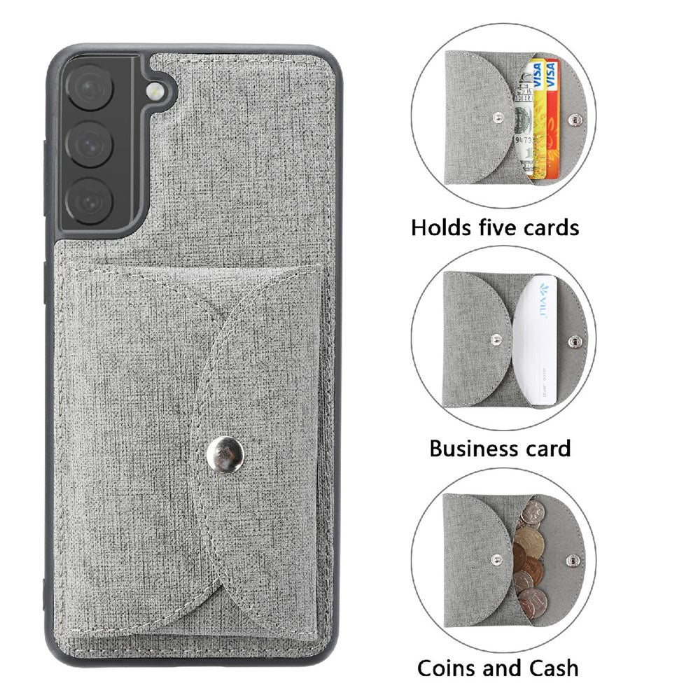 VILI T Series Magnetic Absorption Wallet Design Anti-Fall Leather Mobile Phone Case Cover for Samsung Galaxy S21 5G/4G