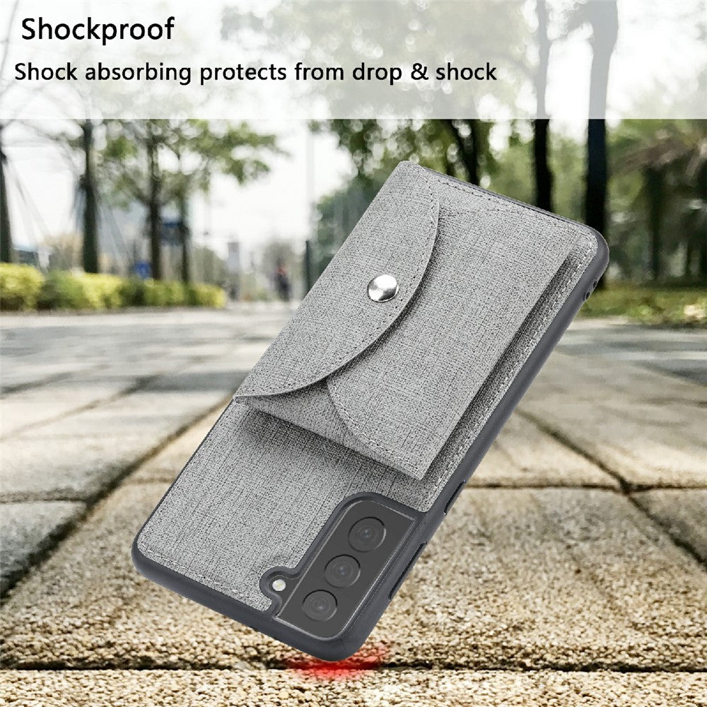 VILI T Series Magnetic Absorption Wallet Design Anti-Fall Leather Mobile Phone Case Cover for Samsung Galaxy S21 5G/4G