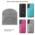 VILI T Series Magnetic Absorption Wallet Design Anti-Fall Leather Mobile Phone Case Cover for Samsung Galaxy S21 5G/4G