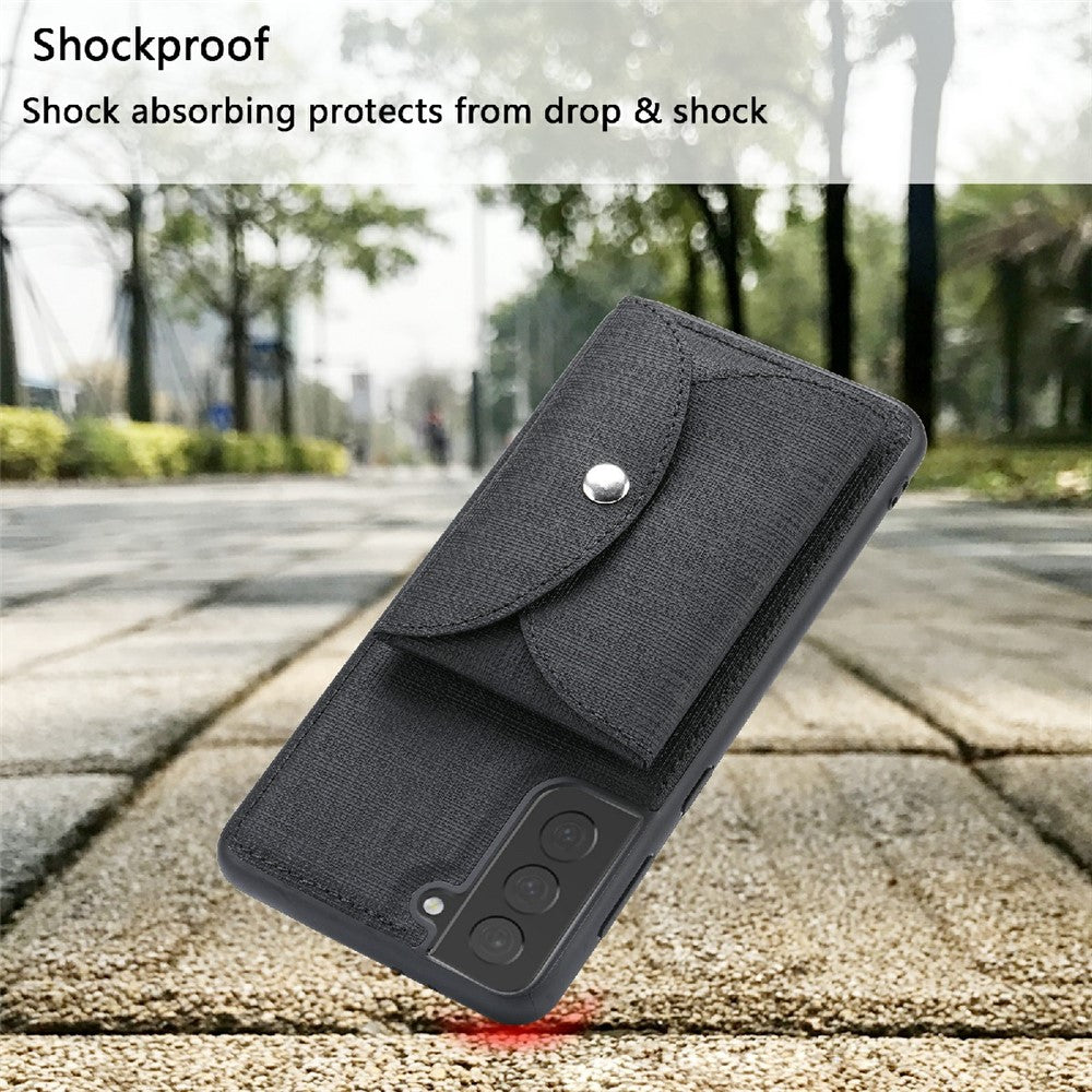 VILI T Series TPU+PU Leather Phone Case Protector with Detachable Wallet for Samsung Galaxy S21+ 5G