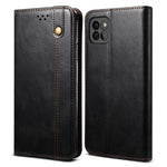 Waxy Crazy Horse Texture Protector Case TPU + PU Leather Cover for Samsung Galaxy A22 5G (EU Version)