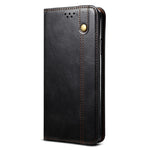 Waxy Crazy Horse Texture Protector Case TPU + PU Leather Cover for Samsung Galaxy A22 5G (EU Version)