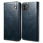 Waxy Crazy Horse Texture Protector Case TPU + PU Leather Cover for Samsung Galaxy A22 5G (EU Version)