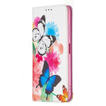 Auto-absorbed Pattern Printing PU Leather Case Cover with Wallet Stand Design for Samsung Galaxy A22 5G (EU Version)