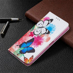 Auto-absorbed Pattern Printing PU Leather Case Cover with Wallet Stand Design for Samsung Galaxy A22 5G (EU Version)