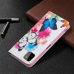 Auto-absorbed Pattern Printing PU Leather Case Cover with Wallet Stand Design for Samsung Galaxy A22 5G (EU Version)